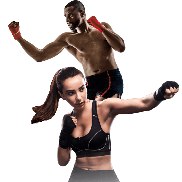 Mixed Martial Arts Lessons for Adults in Chandler AZ - Man and Woman Punching Hooks